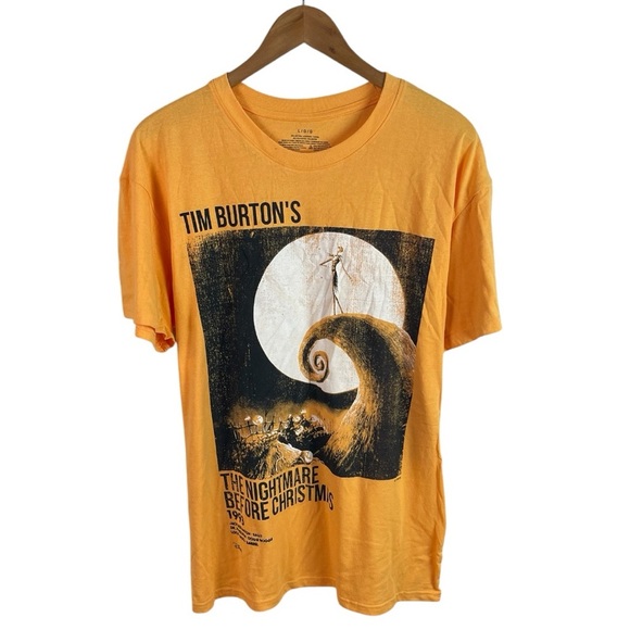 TS856 Men’s Tim Burtons Nightmare Before Christmas Graphic T Shirt L - Picture 1 of 3